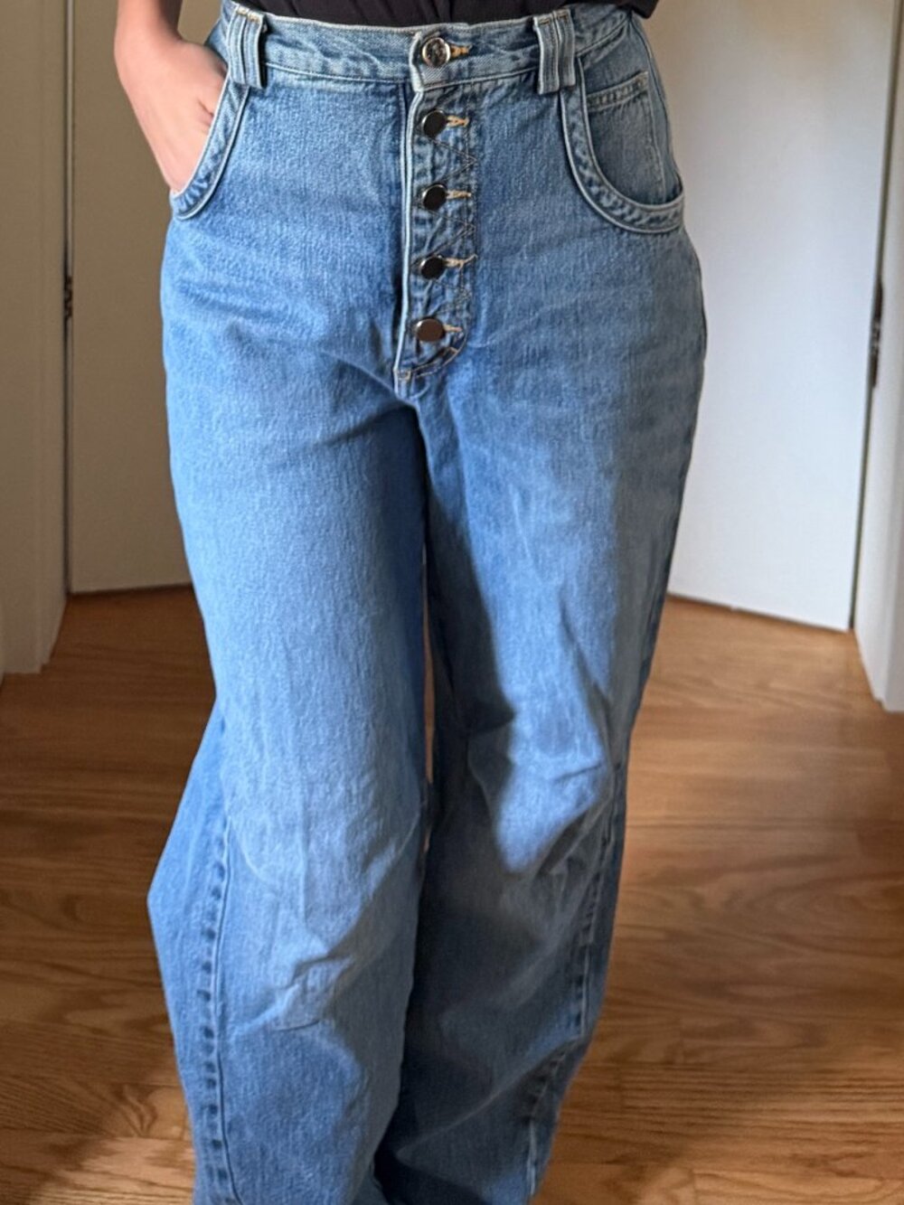Rachel Comey  Five Button Blue Jeans - Size 0